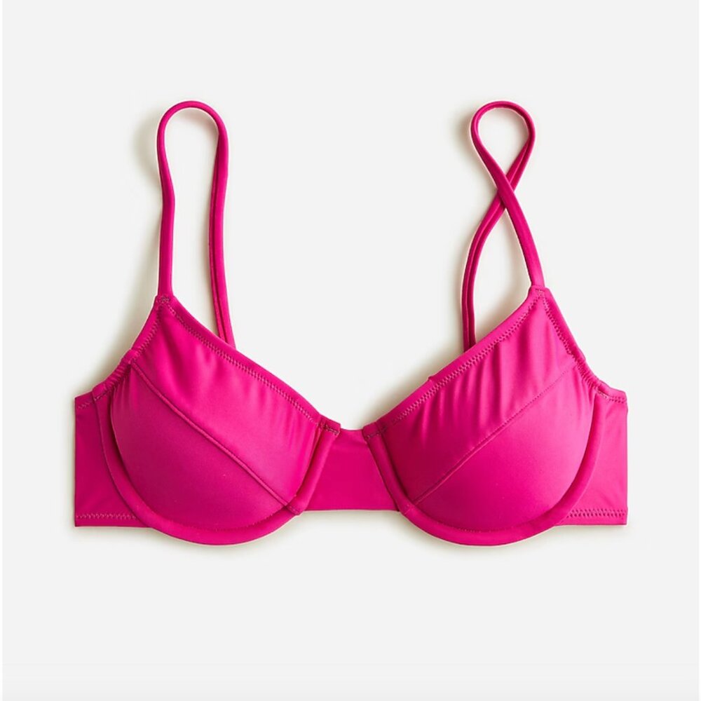 J.Crew - 1993 Underwire Bikini Top - Radient Fuchsia - NWT